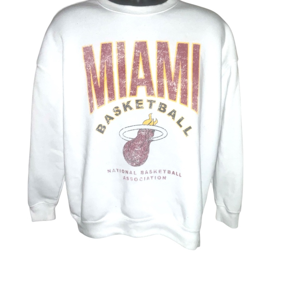 Miami Basketball White Sweater